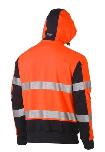 Picture of Bisley, Taped Two Tone Hi Vis Contrast 4 Way Stretchy Hoodie